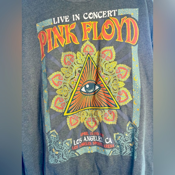 GOODIE TWO SLEEVES PINK FLOYD soft crew band sweatshirt - Picture 3 of 4